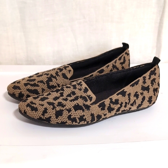 Bandolino Tan Black Leopard Print Loafer Flats Size 6.5 - Picture 1 of 6